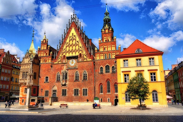 Breslauer Rathaus in der Altstadt von Breslau